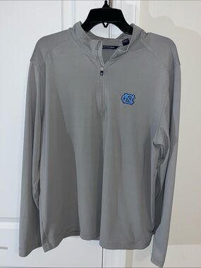 Cutter & Buck UNC North Carolina Golf Stretch T Neck Sweatshirt Sweater L Gray